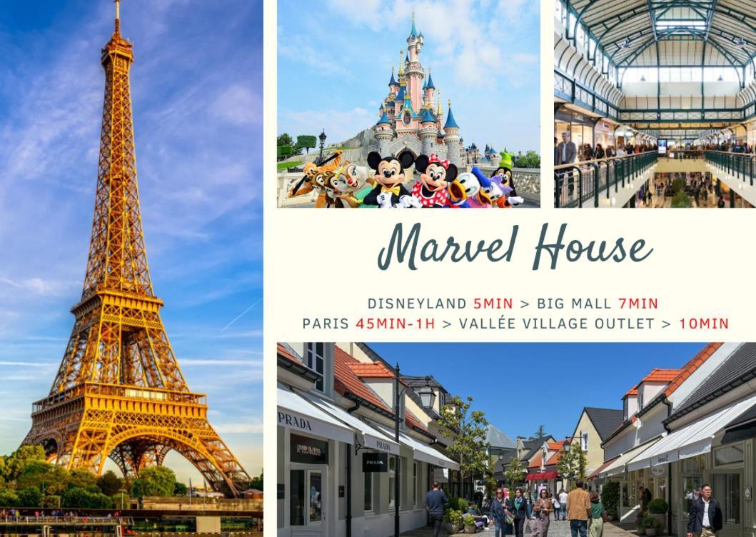 Marvel House - Disneyland 5Min, Private Parking, Terrace マニー＝ル＝オングル エクステリア 写真